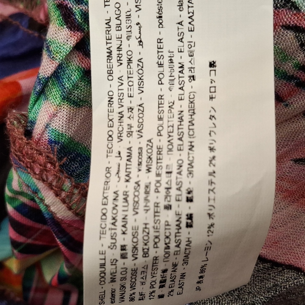NWT Desigual Multicolor Tropical Print Women's Bodysuit - Picture 11 of 11